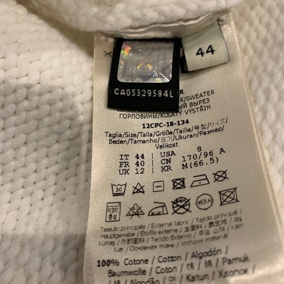 FENDI EMBROIDERED STRIPED COTTON SWEATER - Picture 10 of 15